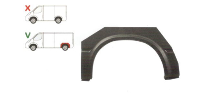 Segment reparatie aripa spate exterior Mercedes Transit 1991-2000, Partea Stanga, Spate, Model LONG