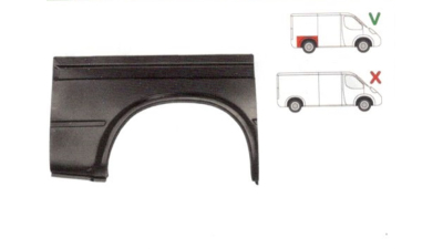 Aripa spate Ford Transit 1991-1994 Partea Dreapta Lungime 1100 Mm, Inaltime 570 mm, Model Scurt,