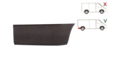 Colt aripa spate Ford Transit (Ve64/Ve83) 01.1991-07.2000 Model Lung, parte montare segment reparatie aripa spate dreapta, 32458410, Aftermarket