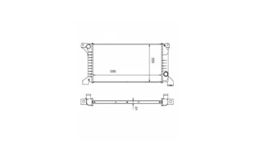 Radiator racire Ford Transit, 08.1994-08.2000, Motorizare 2, 5 D 51kw Diesel, tip climatizare fara AC, cutie Manuala, dimensiune 600x320x42mm, Cu lipire fagure prin brazare, Aftermarket