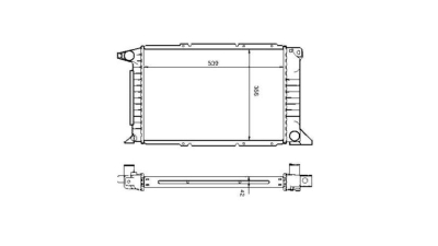Radiator racire Ford Transit, 08.1994-08.2000, Motorizare 2, 5 D 51kw, 2, 5 Td 62kw Diesel, tip climatizare cu AC, cutie Manuala, dimensiune 702x358x40mm, Cu lipire fagure prin brazare, Aftermarket