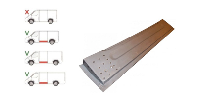 Segment reparatie usa Ford Transit, 05.2000-04.2006 Model Mijlociu/Lung, Transit/Tourneo 2006-2013 Mijlociu/Long, parte montare panou reparatie usa dreapta, 32474039, Aftermarket