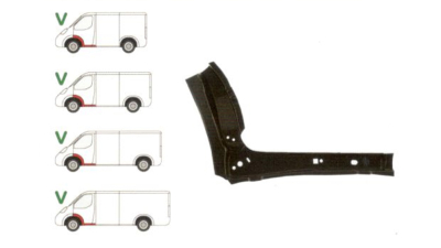 Prag Interior Ford Transit (V184/5) 05.2000-04.2006, partea Stanga, Fata, prag din metal