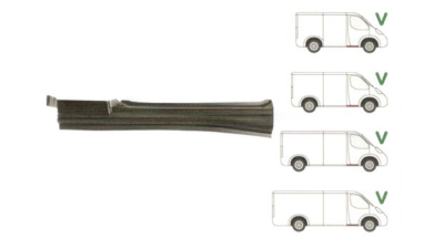 Prag Ford Transit (V184/5) 05.2000-04.2006 , Transit/Tourneo (V347/8) 05.2006-04.2013 Usa Fata Dreapta sub usa fata, prag din metal