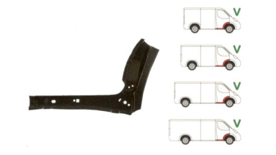 Prag Interior Ford Transit (V184/5) 05.2000-04.2006, partea Dreapta, set, Fata, prag din metal