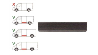 Panou reparatie lateral Ford Transit (V184/5) 05.2000-04.2006 , Transit/Tourneo (V347/8) 05.2006-04.2013 Partea Stanga, Laterala inferioara, lungime 1430 mm,inaltime 330 mm , pt modelul Mijlociu/Lung