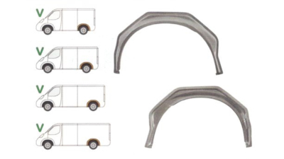 Segment reparatie aripa spate interior Ford Transit (V184/5), 05.2000-04.2006; Transit/Tourneo 05.2006-04.2013, parte montare stanga, 324783-5, Aftermarket