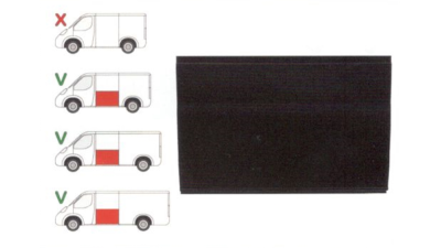 Panou reparatie lateral Ford TRANSIT (V184/5), 05.00-04.06, TRANSIT/TOURNEO (V347/8), 05.06-04.13 ,Partea Stanga, Lateral, lungime 1440 mm,970 mm ,inalt pana la fereastra  , Model Lijlociu/LONG