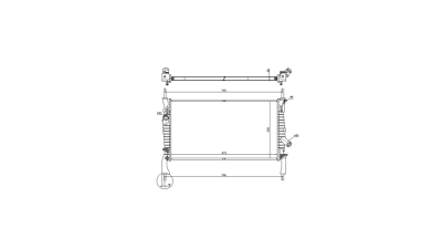 Radiator racire Ford Transit, 2006-05.2009, Motorizare 2, 2 Tdci 62/81/85/96/103kw; 2, 3 107kw; 2, 4 Tdci 74/85/103kw; 3, 2 Tdci 147kw Diesel, tip climatizare fara AC, cutie Manuala, dimensiune 673x378x23mm, Cu lipire fagure mecanica, Aftermarket