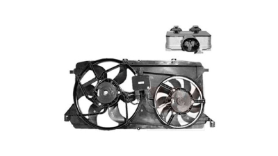 GMV radiator electroventilator Ford Transit, 2006-2014, Motorizare 2, 2 92/96/103kw; 2, 3 107kw Diesel/Benzina, dimensiune 380+280 mm; 3 pini, cu modul electric controlmm, 103KW/140HP