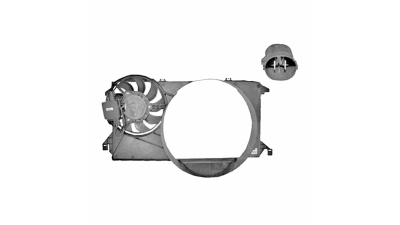 GMV radiator electroventilator Ford Transit, 2006-2014, Motorizare 2, 4 Tdci 74/85/103kw Diesel, dimensiune 3 pini, cu modul electric controlmm, 103KW/140HP