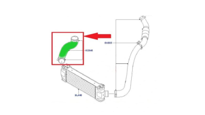 Furtun intercooler, supraalimentare Ford Transit 2006-2014, diametru 55/60 mm, cauciuc, BestAutoVest 3248PT-3