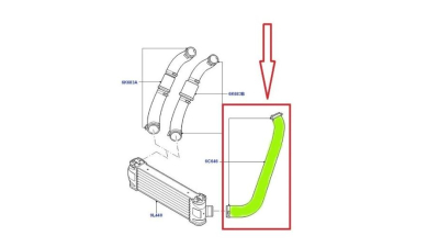 Furtun intercooler, supraalimentare Ford Transit 2006-2014, diametru 43/51 mm, cauciuc, BestAutoVest 3248PT-5