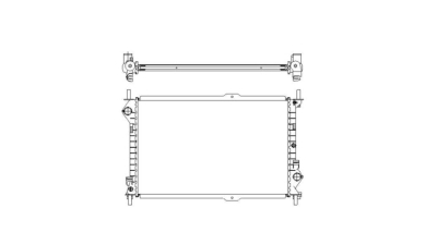 Radiator racire Ford Transit Connect (C170), 2002-2006, Motorizare 1, 8 85kw; 1, 8 Td 55kw; 1, 8 Tdci 66kw Diesel/Benzina, tip climatizare fara AC, cutie Manuala, dimensiune 620x389x28mm, Cu lipire fagure prin brazare, J.DEUS