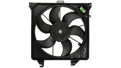 GMV radiator electroventilator Ford Transit Connect (C170), 2002-2006, Motorizare 1, 8 16v 85kw; 1, 8 Td 55kw; 1, 8 Tdci 66kw Diesel, tip climatizare Fara AC, dimensiune 220W/380mm, 2 pini, plastic, Aftermarket