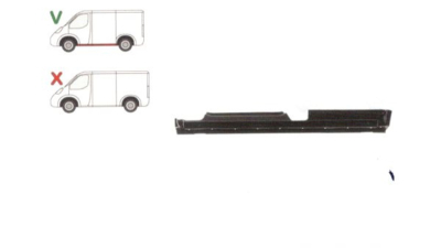 Prag Ford Transit Connect 2-Usi (C170) 05.2003- Ford Transit Connect/Tourneo 2-Usi(C170) 09.2006-06.2009 Usa Fata Stanga , prag din metal