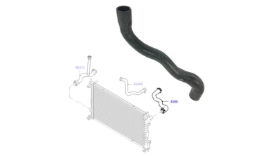 Furtun radiator Ford Transit Connect 2002-2006, Transit Connect 2006-2013, diametru 32/32 mm, cauciuc, BestAutoVest 3256PW-1