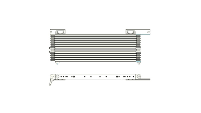 Radiator racire ulei motor, termoflot Ford Explorer, 2004-2005, motor 4.0 V6, 151/157 kw, 4.6 V8, 178 kw, benzina, cv automata, 518x174x32 mm, racitor transmisie, din aluminiu brazat