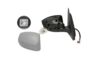 Oglinda usa exterioara Ford Galaxy (Wa6), 05.2006-12.2015, Exceptand Ghia, partea Dreapta, reglare electrica; grunduit; incalzit; sticla convexa; geam cromat; cu Lucas; cu lampa perimetru, Aftermarket