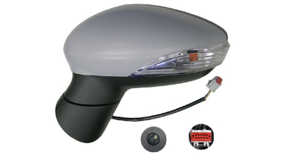 Oglinda exterioara Ford Fiesta (Ja8) 01.2013- partea stanga View Max crom asferica carcasa prevopsita grunduita reglare electrica cu incalzire 32B1514M , 10 pini, cu semnalizare, pliabila si cu lampa perimetru