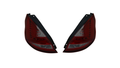 Set stopuri tuning FORD FIESTA (JA8), 01.2013-12.2017, partea stanga+dreapta, Taiwan, cu Lampa pozitie parcare fibra optica; LED; rosu, fumuriu; cu harnasament de cabluri