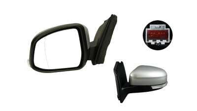 Oglinda usa exterioara Ford Focus 3, 12.2010-08.2018, partea Stanga, reglare electrica; grunduit; incalzit; sticla asferica; geam cromat; cu Lucas, Aftermarket