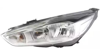 Far Ford Focus III, 10.2014-, partea Stanga, electric, cu lumini de zi pe LED, tip bec H1+H7, negru, Visteon