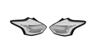 Set stopuri tuning FORD FOCUS III, 10.2014-08.2018, partea stanga+dreapta, Taiwan, indicator dinamic; cu Lampa pozitie parcare fibra optica; LED; transparent, argintiu
