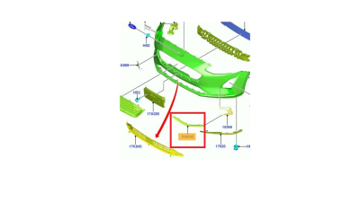 Bandou bara protectie Ford Focus, 04.2018-, Fata, partea Stanga, Aftermarket