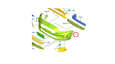 Bara fata Ford Focus, 04.2018-, grunduit, Aftermarket