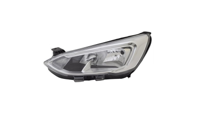Far FORD FOCUS, 04.2018-, TYC, fata, partea stanga, cu 'lumina de zi' tip LED;tip bec H1+H7+PY21W; electric; argintiu; fara modul lumini de zi LED; cu motor;