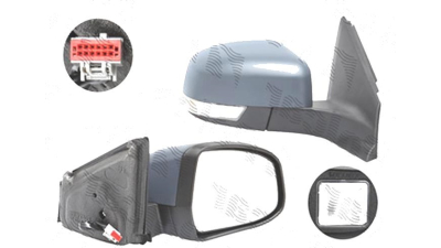 Oglinda exterioara Ford Mondeo (Ba7), 09.2010-02.2015, Dreapta, reglare electrica; grunduit; incalzita; geam convex; cromat; pliere electrica; memorie; cu semnalizare; cu lampa perimetru