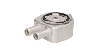 Radiator racire ulei motor, termoflot Jaguar XE, 01.2015-, Jaguar XF, 06.2012-04.2015, Jaguar XJ (X351), 05.2012-, motor 2.0 T, 177 kw, benzina, 97x97x43 mm, garnituri incluse, din aluminiu
