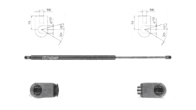 Amortizor capota spate, echilibror haion Ford Mondeo, 03.2015-, Stanga = Dreapta, Lungime, Cursa, Forta: 697 mm, 200 mm, 650 N; cu spoiler; haion fara deschidere automata, liftback