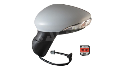 Oglinda exterioara Ford B-Max 08.2012- partea stanga View Max crom asferica carcasa prevopsita grunduita reglare electrica cu incalzire, cu 6 pini