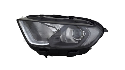 Far FORD ECOSPORT, 10.2017-, partea dreapta, TYC, cu "lumina timp de zi" tip LED; H1+H18; electric; negru; cu motor; halogen