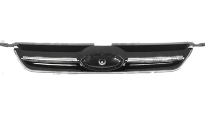 Grila radiator Ford C-Max, 11.2010-12.2014, negru lucios, 1709206, 32M105-1 cu ornament cromat