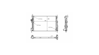 Radiator racire Ford C-Max / C-Max Grand 12.2010- (Motorizare 1, 6 Tdci 70/85kw), Mazda 3 (Bl) 04.2009-05.2013 (Motorizare 1, 6 Mz-Cd 80/85kw) Diesel, tip climatizare Cu/fara AC, cutie Manuala, dimensiune 545x368x27mm, Cu lipire fagure prin brazare, KOYO
