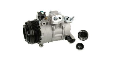 Compresor aer conditionat Ford Focus III, 2011-2018, C-Max/C-Max Grand, 2011-, Tourneo Connect, 2013-, Mondeo, 2015-, motorizare 1.5 TDCI/1.6 TDCI, diesel, rola curea 110 mm, 6 caneluri, de tip Denso: 7SBH17C