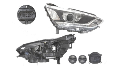 Far Ford C-Max, 05.2015-, fata, Dreapta, xenon; cu lumini pentru curbe; cu LED daytime running light; D3S+H1; electric; silver; cu gas bec xenon; cu ballasts; cu becuri; cu LED control unit, VALEO