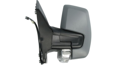 Oglinda usa exterioara Ford Transit/Tourneo Custom, 03.2013-, partea Stanga, reglare electrica; grunduit; incalzit; sticla convexa; geam cromat; rabatabil; 8 gauri / 8 pini; cu Lucas, Aftermarket