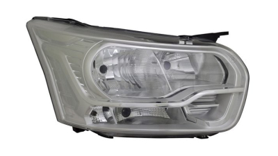 Far Ford Transit 01.14-, Alb, Tip bec H1+H7 , omologare ECE cu daytime running light , cu motoras, 1815696; 1817487; Stanga, marca TYC