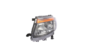 Far Ford Ranger, 04.2011-05.2016, partea Stanga, manual/electric, tip bec H4, fara lumini de zi, negru, fara motoras, Depo