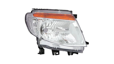 Far Ford Ranger, 04.2011-05.2016, partea Dreapta, manual/electric, tip bec H4, fara lumini de zi, SILVER, fara motoras, Depo