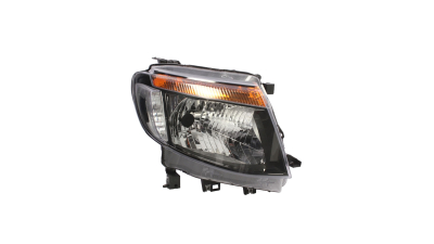 Far Ford Ranger, 04.2011-05.2016, partea Dreapta, manual/electric, tip bec H4, fara lumini de zi, negru, fara motoras, Depo