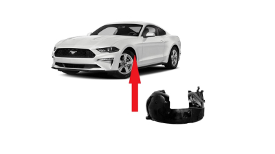Carenaj roata Ford Mustang, 05.2018-, Motor Ecoboost, punte Fata, partea Stanga, polipropilena; cu burete insonorizant, Aftermarket