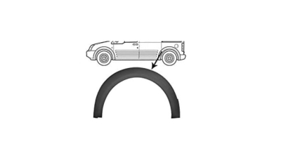 Bandou aripa, ornament Ford Transit/Tourneo Connect, 06.2009-03.2013, spate, Stanga, negru