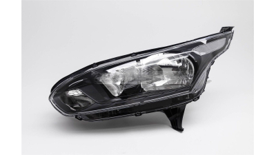 Far Ford Transit/Tourneo Connect, 03.2013-, Stanga, tip bec H15+H7, reglare electrica, cu lumini de zi, negru, cu motoras reglare far, TYC, 1807862, 1819690