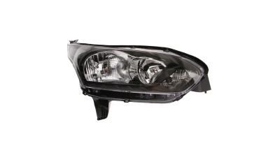 Far Ford Transit/Tourneo Connect, 03.2013-, partea Dreapta, tip bec H15+H7, negru, cu lumini de zi, cu motoras, semnalizare alba, Depo