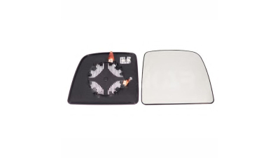 Geam oglinda exterioara cu suport fixare Ford Tourneo Connect, 03.2013-2018, Connect , partea Dreapta, incalzit; sticla convexa; geam cromat; superior, Aftermarket